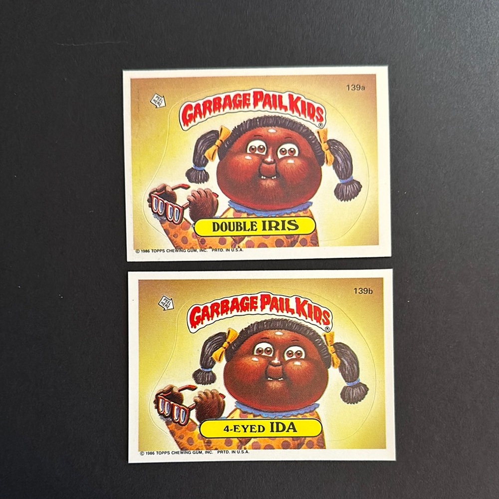 Garbage Pail Kids Double Iris and 4-Eyed Ida Cards